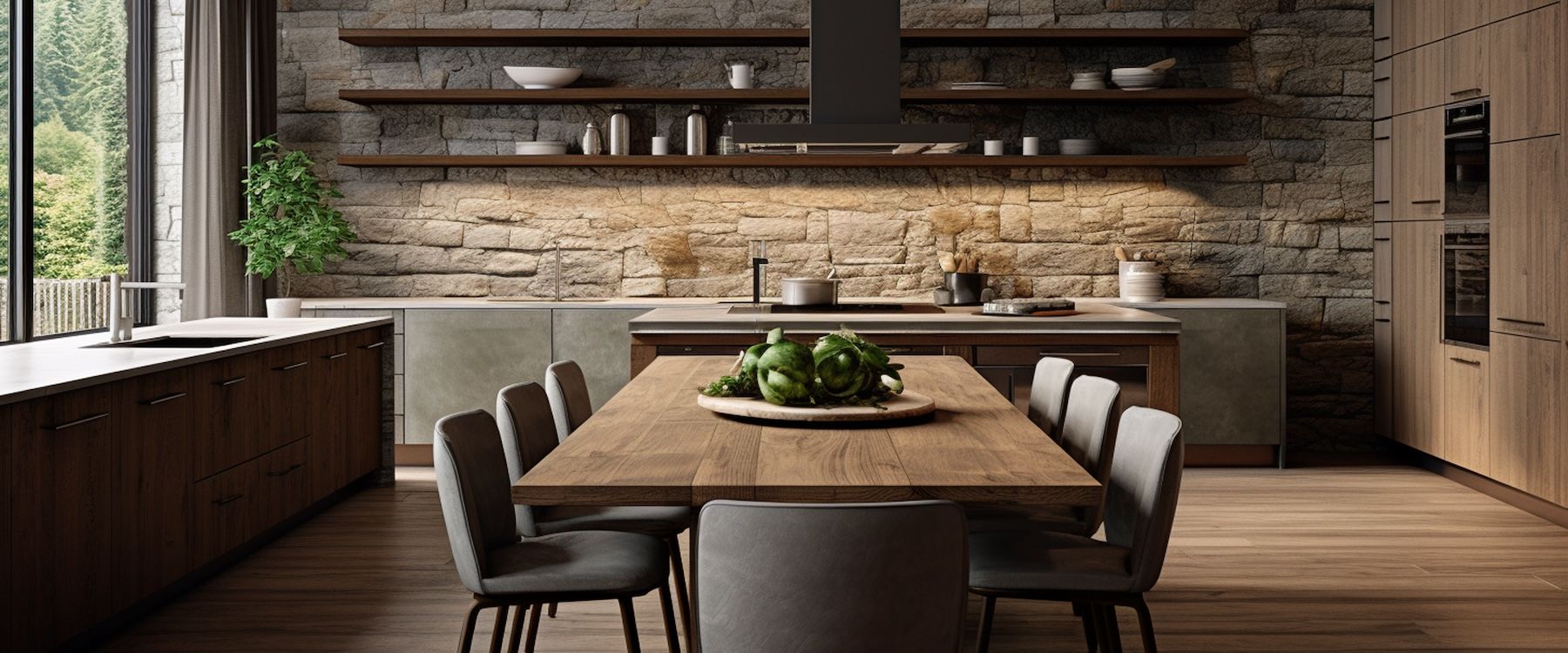 Cucina con cappa a vista Castelleone: una scelta di stile